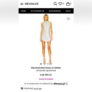 Amanda Uprichard “Marshall Mini Dress”